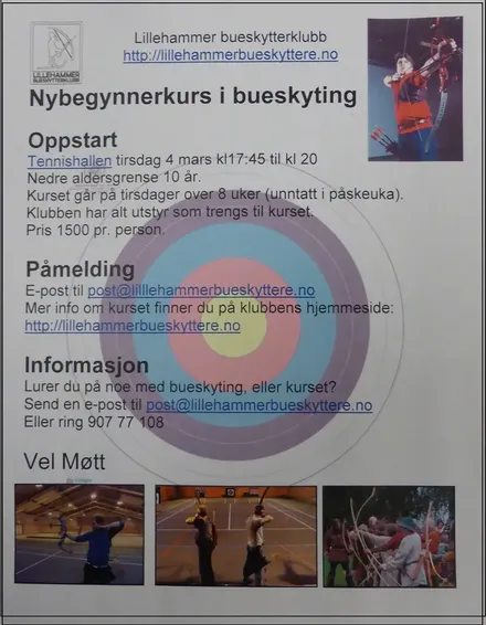 Buekurs starter 4. mars. Send e-post for påmelding snarest