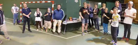 Stemningsbilde fra pausen med te, kaffe, kakao og kjøre champagne til medalje vinnerne